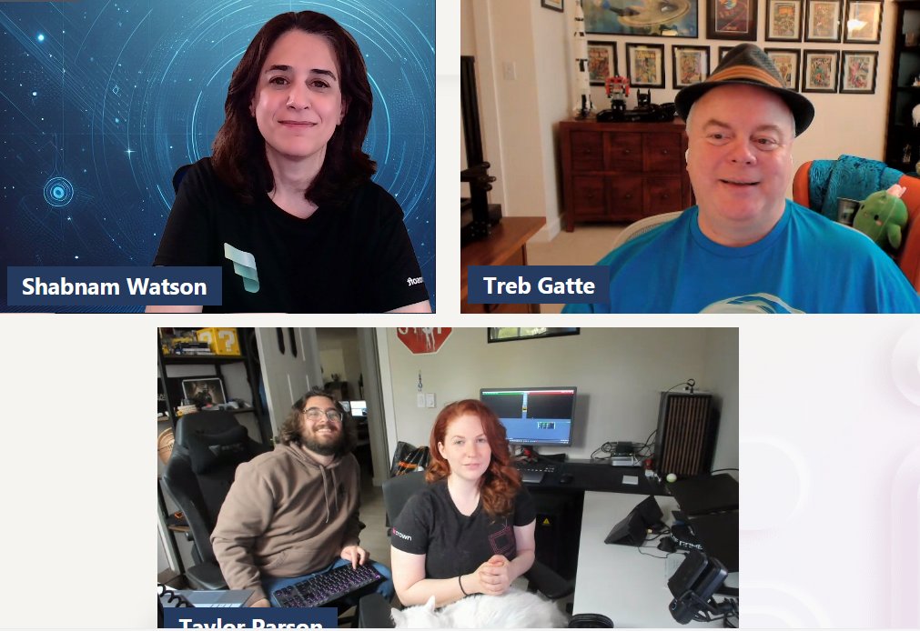 ShbWatson's tweet photo. Here is a shoutout to our producers, Matt Clemens and Taylor Parson, for #LearnLive #MicrosoftFabric series, wave 2, episode 1. @tgatte https://t.co/ibzZjemPYt
