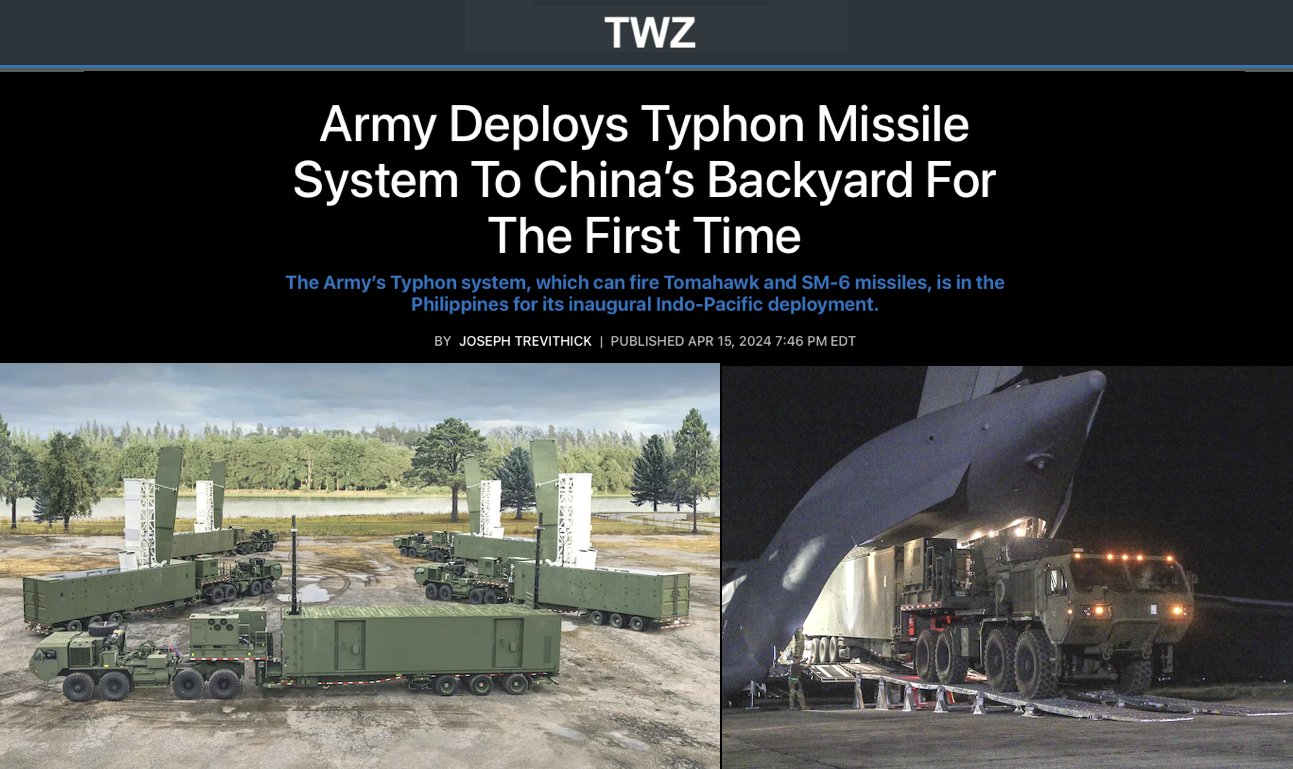 Indo-Pacific News - Geo-Politics & Defense on X: "#USArmy Deploys Typhon Missile System To #China's Backyard For The First Time, In The #Philippines This is very significant, this system has teeth. Tomahawk