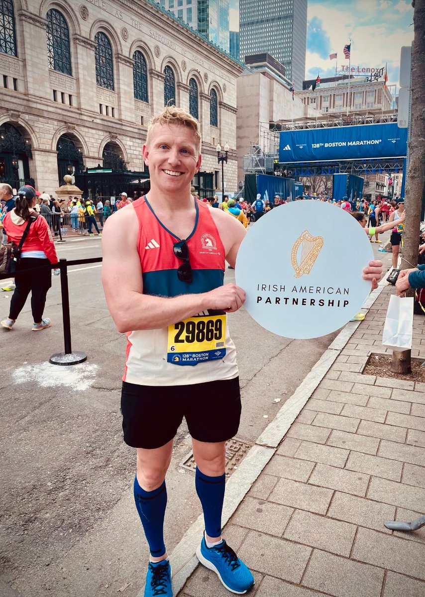 Huge congratulations to Stephen White and Sarah-Jo Sinnott on finishing the 128th @bostonmarathon as part of Team @IrishAPorg! We couldn’t be more proud.👏👏👏 #BostonMarathon #InvestinginIrelandsFuture @BAA @BankofAmerica