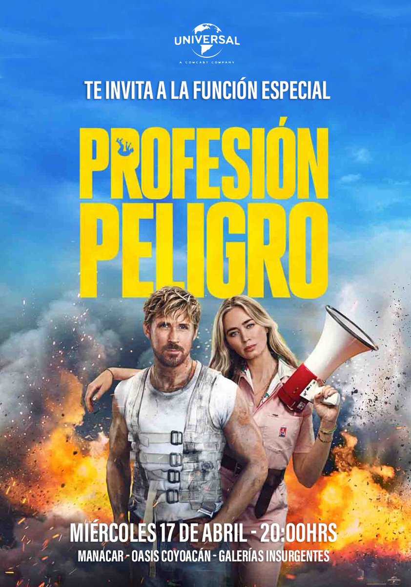 kaylan_vk's tweet photo. Si les encanta Ryan Gosling @universalmx les tiene 10 pases dobles para que vean #ProfesiónPeligro este Miércoles 17 de abril 8:00pm*

Participa:
-Da❤️y🔁
-Comenta con tu GIF favorito de alguno de los actores de la película

*Mancar - Oasis Coyacán - Galerías Insurgentes https://t.co/KQKiREtrvj