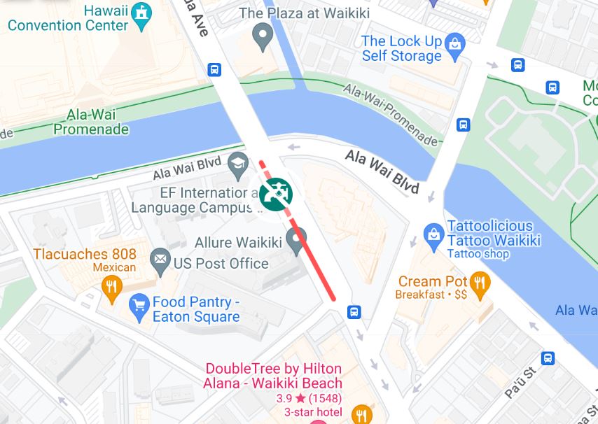 BWSHonolulu's tweet photo. Waikiki: Kalakaua Ave Main Break - btwn Ala Wai Blvd & Ena Rd - 3PM Update: 4 out of 5 lanes to be closed at 3PM. Only 1 lane open going out of Waikiki. No access into Waikiki via Kalakaua Ave. Use alternate routes. https://t.co/WcG54MDSPS #MainBreak #BWSHonolulu #hitraffic https://t.co/RI1goaz7Ss