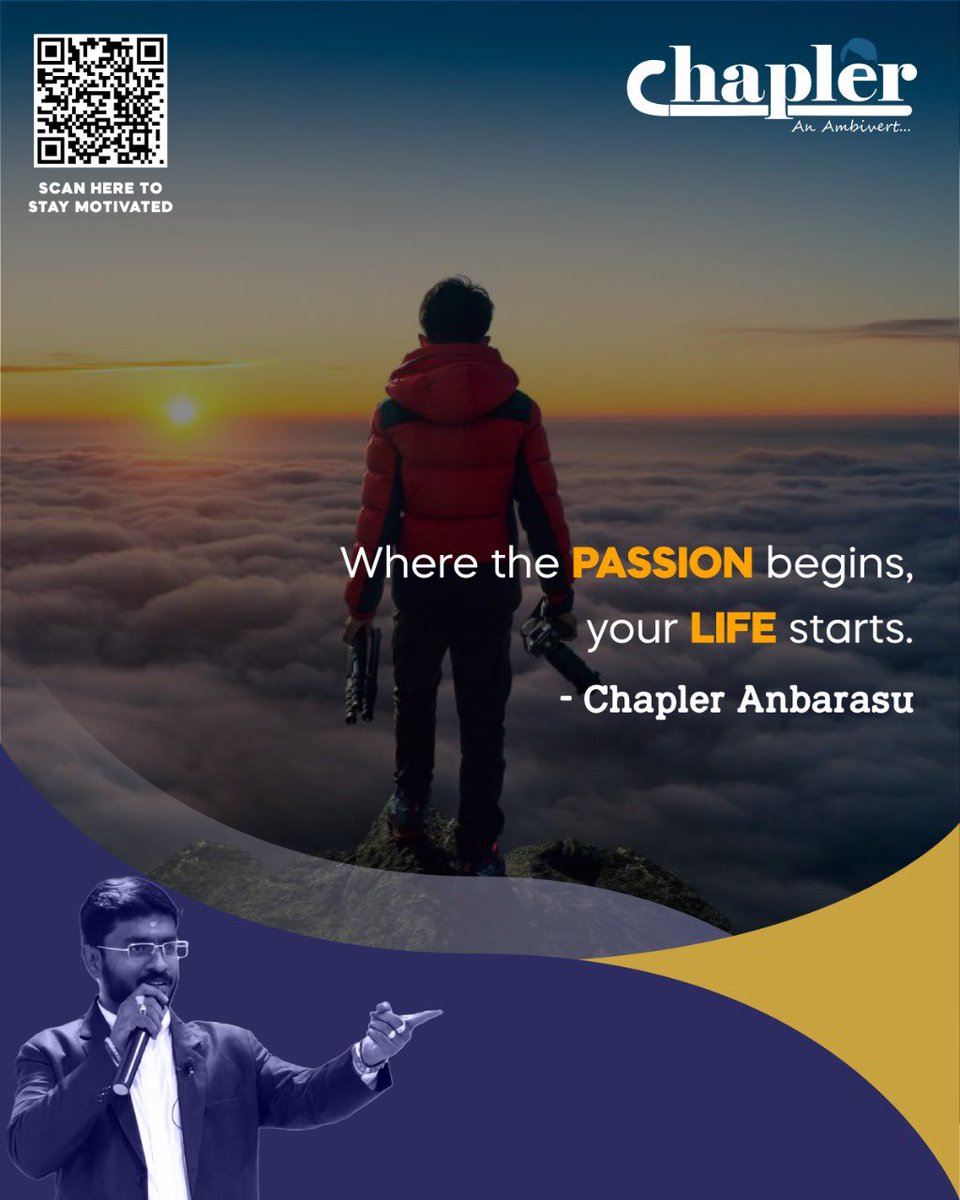 Where the PASSION begins,
your LIFE starts.

#chapler #chaplerquotes #motivationalquotes #quotestoinspire #quotesaboutlife