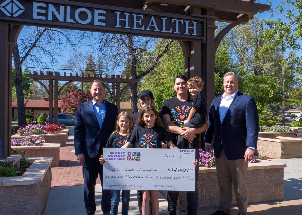 Britney Sweeney’s bake sale, held on April 7, raised more than $17,000 to support the Enloe Comprehensive Cancer Center Campaign. The Enloe Health Foundation would like to give a special thank you to the Sweeney Family and everyone who participated in this special event!