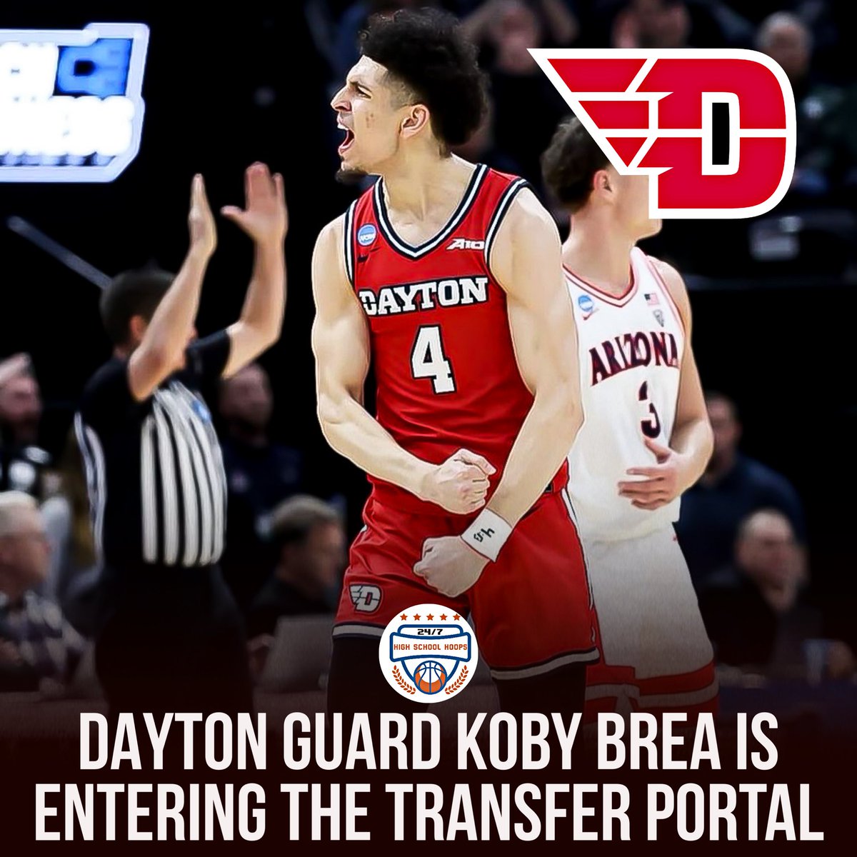 NEWS: Dayton guard Koby Brea is entering the transfer portal, per source. Brea is a native of Washington Heights, New York who has spent the last four seasons at Dayton. He averaged 11.1PPG, 3.8RPG and 1.2APG this season. Shot 49.8% from 3.