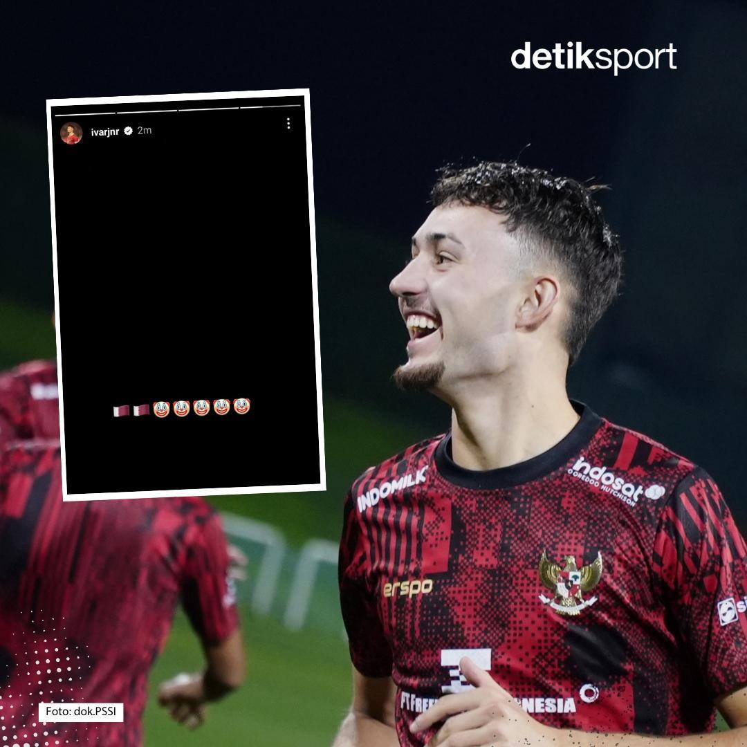 detiksport's tweet photo. Postingan dari Ivar Jenner setelah mendapatkan kartu kuning kedua saat melawan Qatar 😳⁣
⁣
Satu kata untuk pimpinan wasit dari Nasrullo Kabirov, detikers? 👀⁣
⁣
#TimnasIndonesia #AFCU23 #detiksport https://t.co/gQqSoww7dL