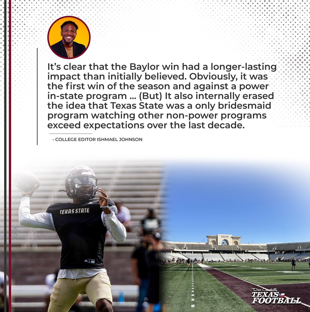 Texas State might have the best vibes in Texas right now. texasfootball.com/article/2024/0…