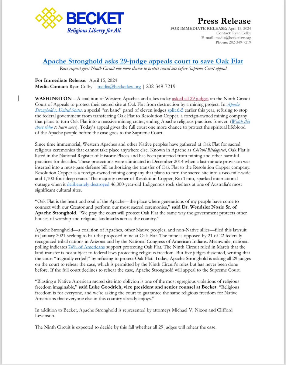 Apache Stronghold tweet media
