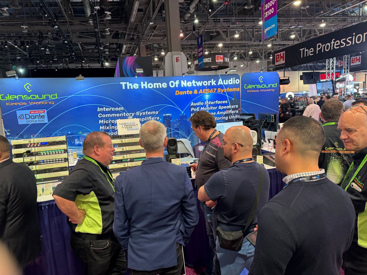 GlensoundLtd's tweet image. A busy second day here at #NABShow! Thanks to everyone who came by to meet the team at booth C7912 for discussions and demonstrations of our new audio systems innovations and product upgrades. We can't wait to see what day 3 has in store! @nabshow #AoIP #audio #broadcast