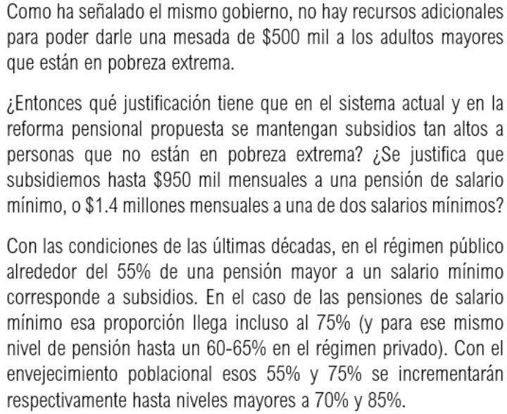 Varios senadores dicen que reforma elimina los subsidios a pensiones de más de 3 SM. Falso. Pensiones altas tendrán igual subsidio que las de 3 SM.

Además, inaudito defender tamaño de subsidios a pensiones de 1 a 3 SM cuando falta plata para proteger población más vulnerable