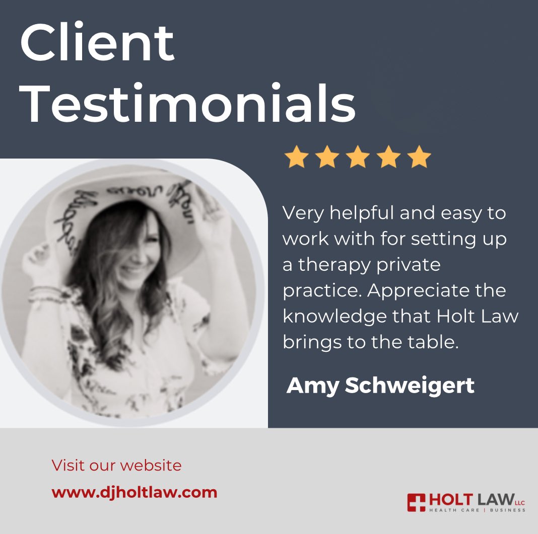 Watching #entrepreneurs take that step with their #newbusiness launch is definitely one of the most fulfilling aspects of our work here at #HoltLaw. 

Thanks for the love and work, Amy!