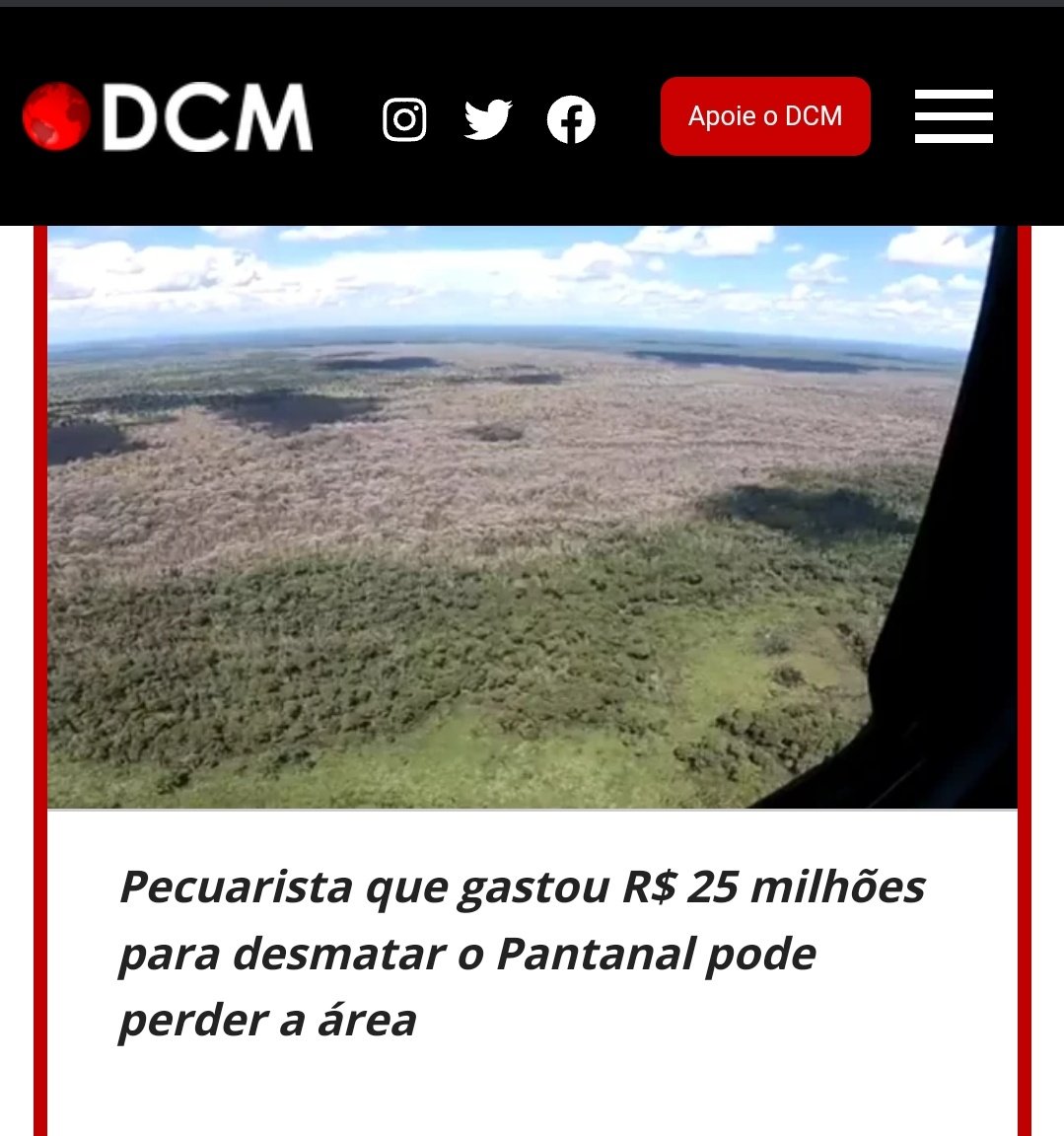 📢 Faz o L e responde como pode alguém que usou produto de guerra para acabar com Pantanal - Patrimônio Natural da Humanidade e Reserva da Biosfera pela Unesco, continua livre? Ãnsia por ganhos exorbitantes nos leva a miséria humana.