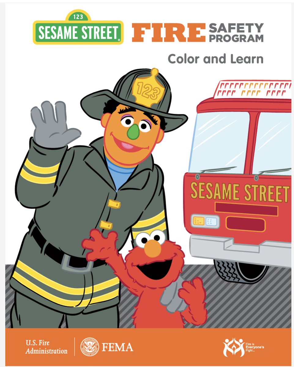 The @usfire collaborated with @sesamestreet on the Sesame Street® Fire Safety Program for preschool kids. The program empowers children ages 3 to 5 using downloadable easy-to-use lessons, games, and activities for public benefit.  Make sure your local fire departments bring…