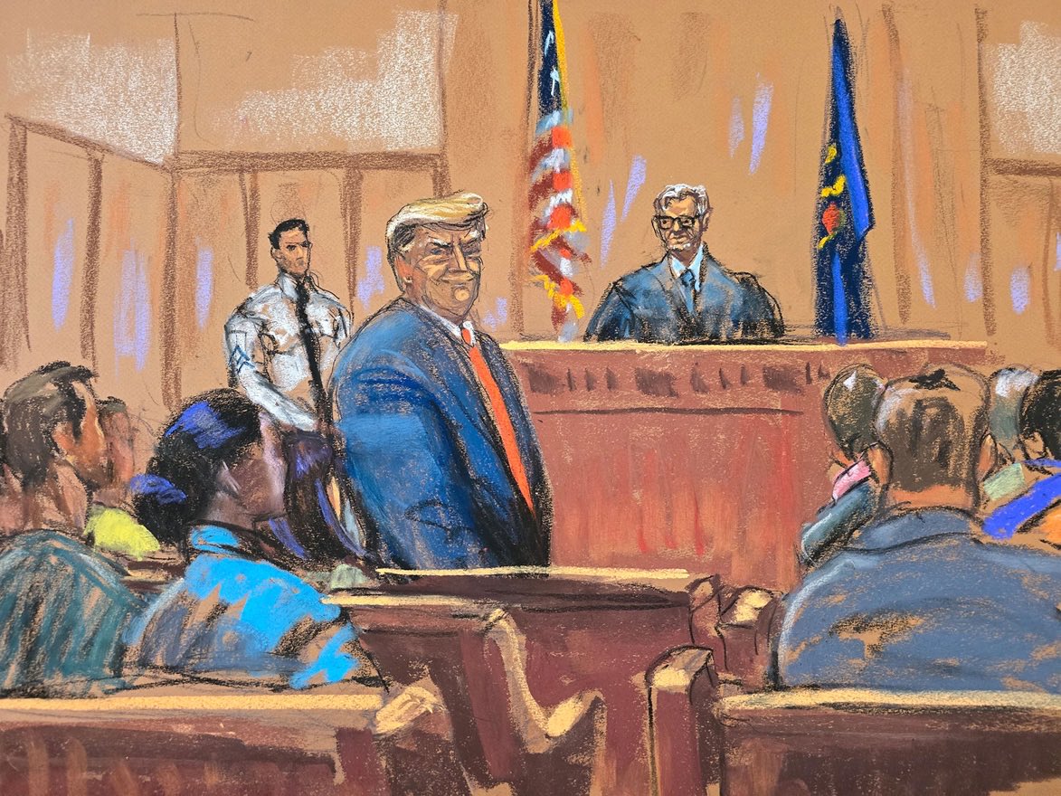 Every courtroom sketch artist in NYC just absolutely hates this guy 😂