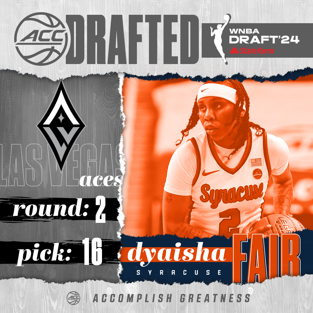 𝗗𝗬𝗔𝗜𝗦𝗛𝗔 𝗗𝗢𝗘𝗦 𝗜𝗧. 😤 The @LVAces select Dyaisha Fair at pick No. 16! @cusewbb | #AccomplishGreatness | #WNBADraft