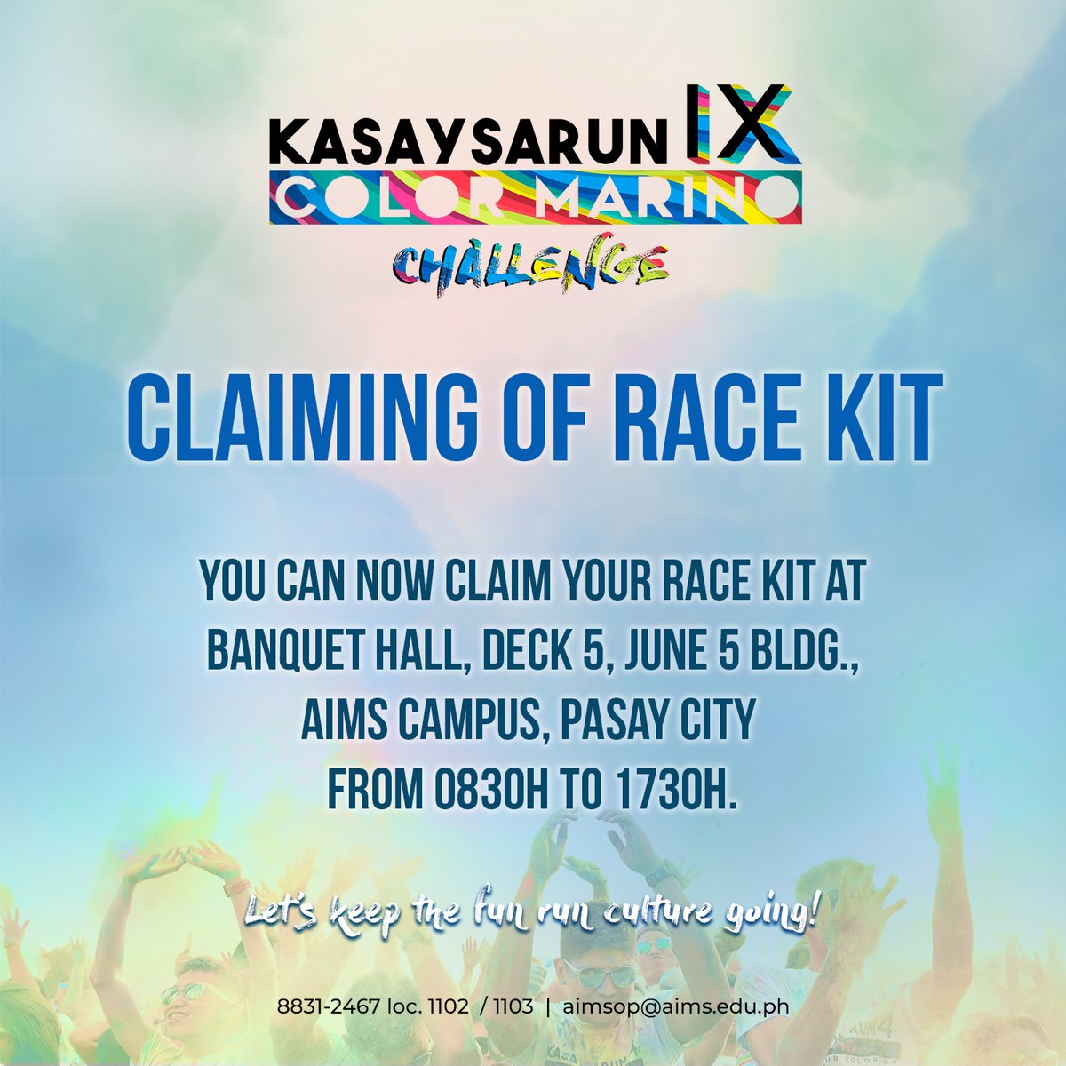 AIMSpasaycity's tweet photo. Let us keep the Fun Run culture going! https://t.co/Wz5t4bytRD