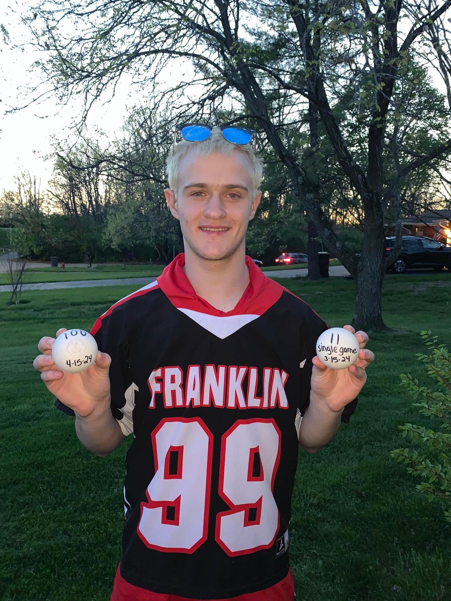 Congrats to Danny Fitzpatrick for earning his way into the 100 goals scored club @FranklinLacros1 @SWBLSPORTS