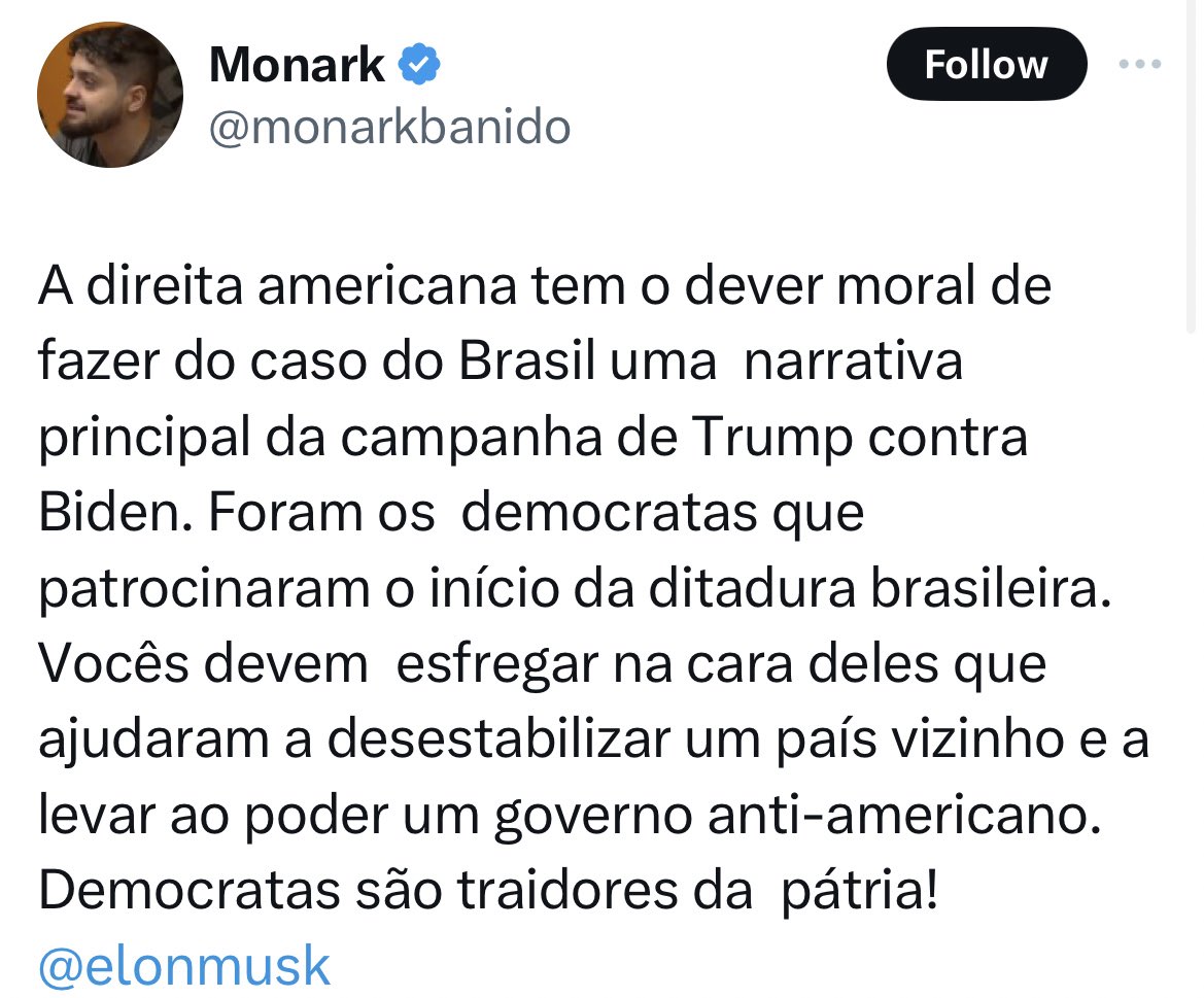 Se o americano médio souber o nome da capital do Brasil já merece uma medalha. Imagina debater a “ditadura” na campanha…😂