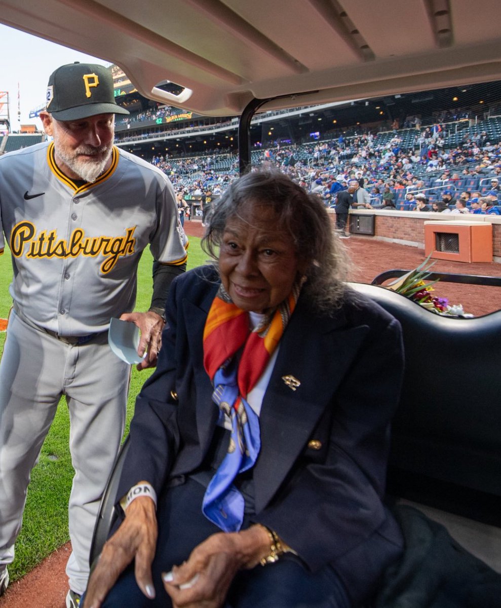 Jackie Robinson must be smiling.  Rachel Robinson still attending baseball games at 101 years of age.  #ThankYouJackie