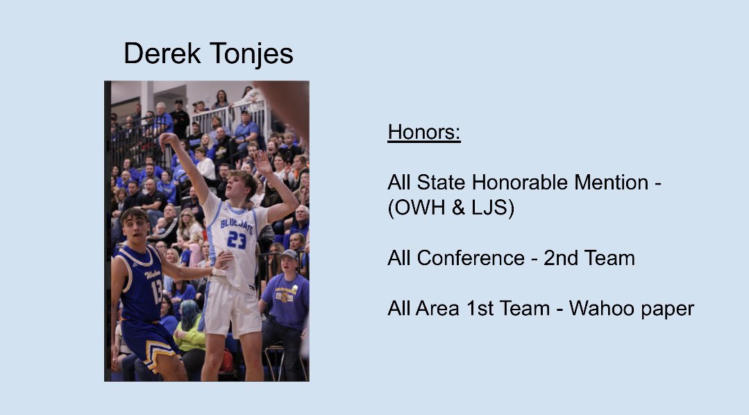 Congratulations to these Bluejays on their post season recognition.