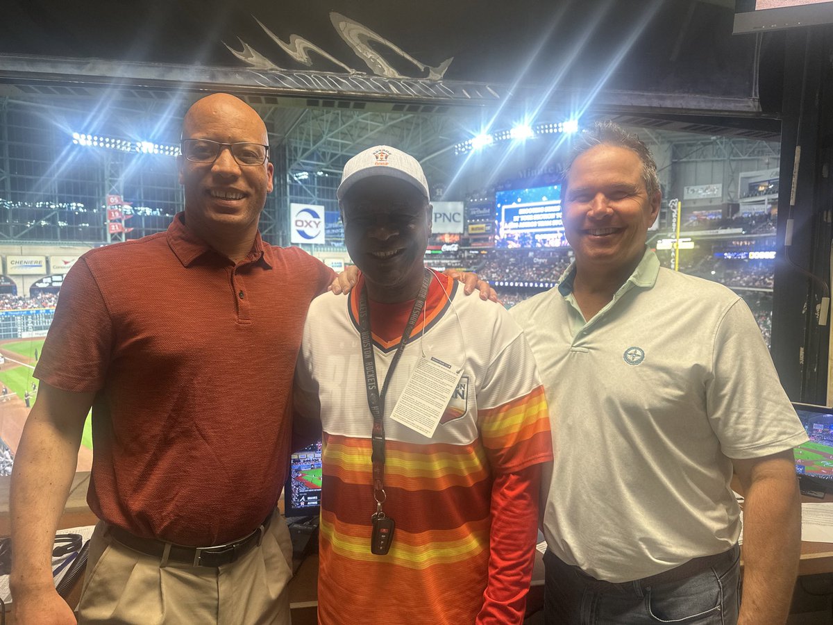 raford3's tweet photo. Great having Rockets great Calvin Murphy visit us in the booth! https://t.co/CvQTiP3ZIz