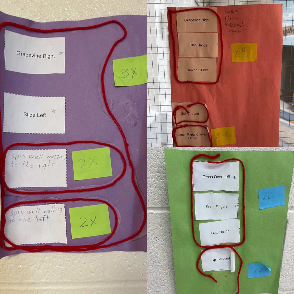Rajusclass's tweet photo. Coding! No - Dance! Wait…it’s both!! We posted our Coded Choreography around the school to challenge students to read the code in order to perform the dance. @PearsonMatholo1 @StMariaGorett https://t.co/yBT97Wholr