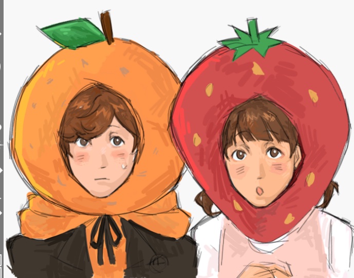 soujixxx's tweet photo. Ken and nanako :333 — gave them cute fruit hats… https://t.co/NMd56y9RfE https://t.co/in1a1MjuAC