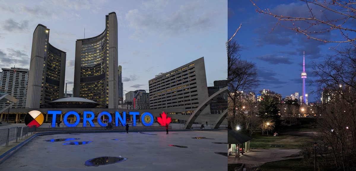 The Toronto sign and CN Tower were two of 33 Canadian landmarks that commemorated #LabWeek2024 with indigo light displays. Did your hometown celebrate #LabWeek this year? Visit the 
@csmls website to find out! labweek.csmls.org