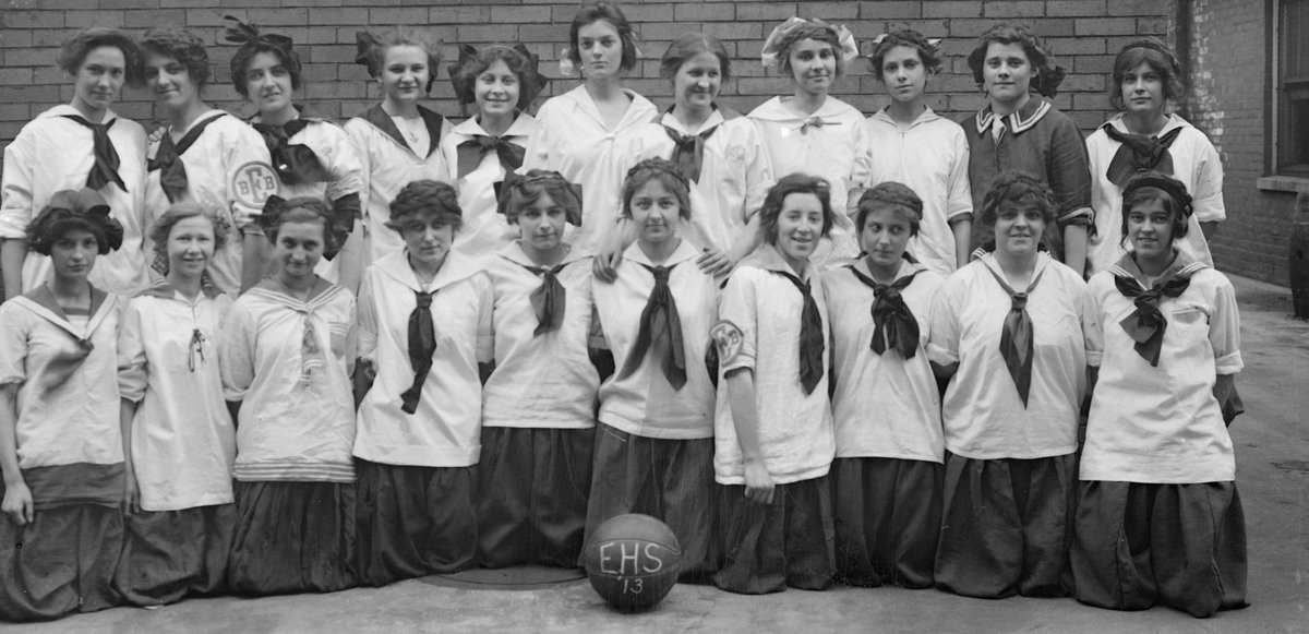 Elkhart High School basketball team, 1913. (John Inbody, Indiana Historical Society)