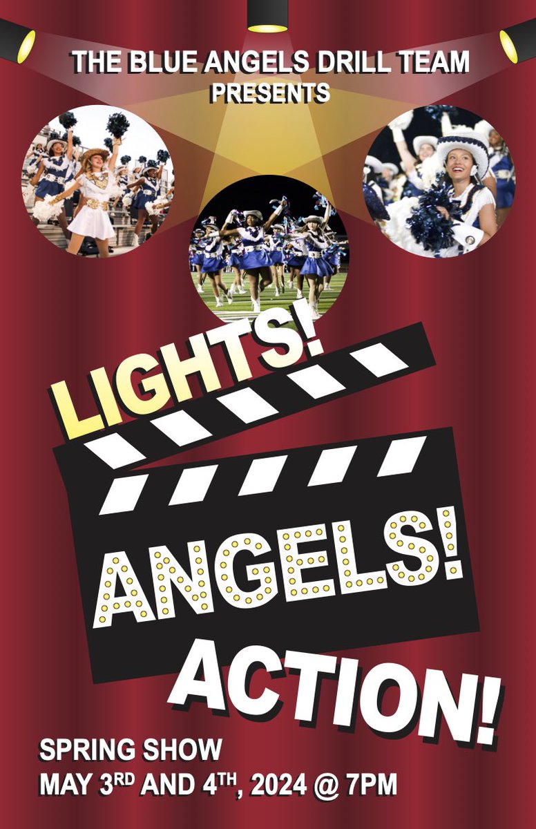 😇 The Blue Angels are putting together an incredible spring show! 😇 Tickets are $7 and may be purchased in the dance room or from any Blue Angel. Hope to see you there!