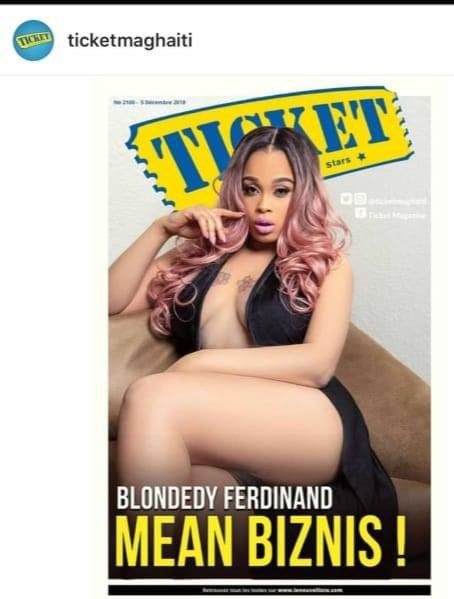 ticket magazine te dil wi 6 zan pita Blondedy Ferdinand still MEAN BIZNIS
