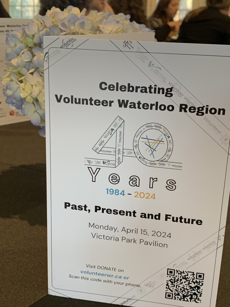 Congratulations ⁦@volunteerWR⁩! 

40 years leading, engaging and supporting volunteerism in #WatReg 

Thrilled to join in this evening to celebrate 🙌🏻 

#NVW2024