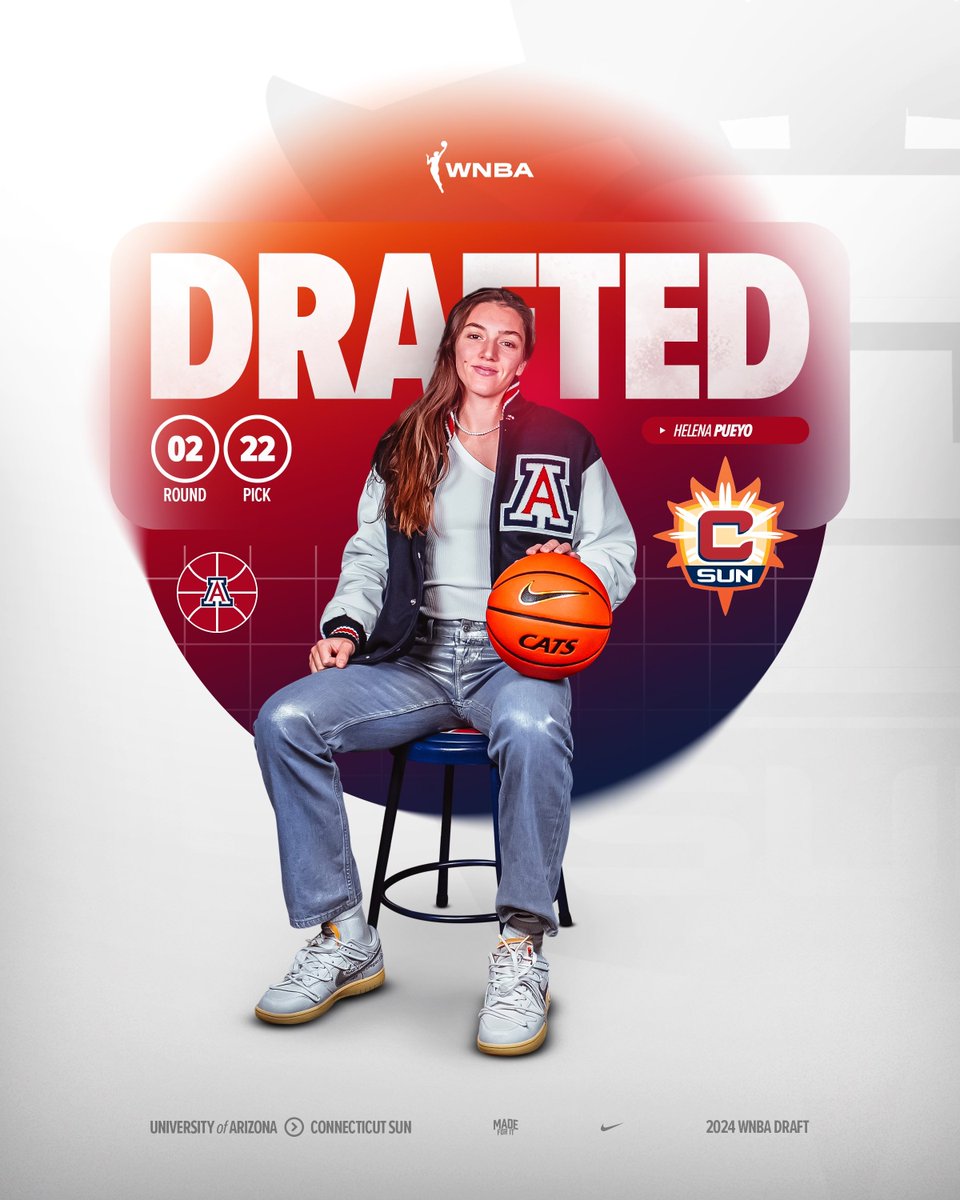 Steals Queen turns pro 👑 @Helena_Pueyo6 has been drafted by the Connecticut Sun with the 22nd pick in the 2024 WNBA Draft! #MadeForIt x #LeaveALegacy