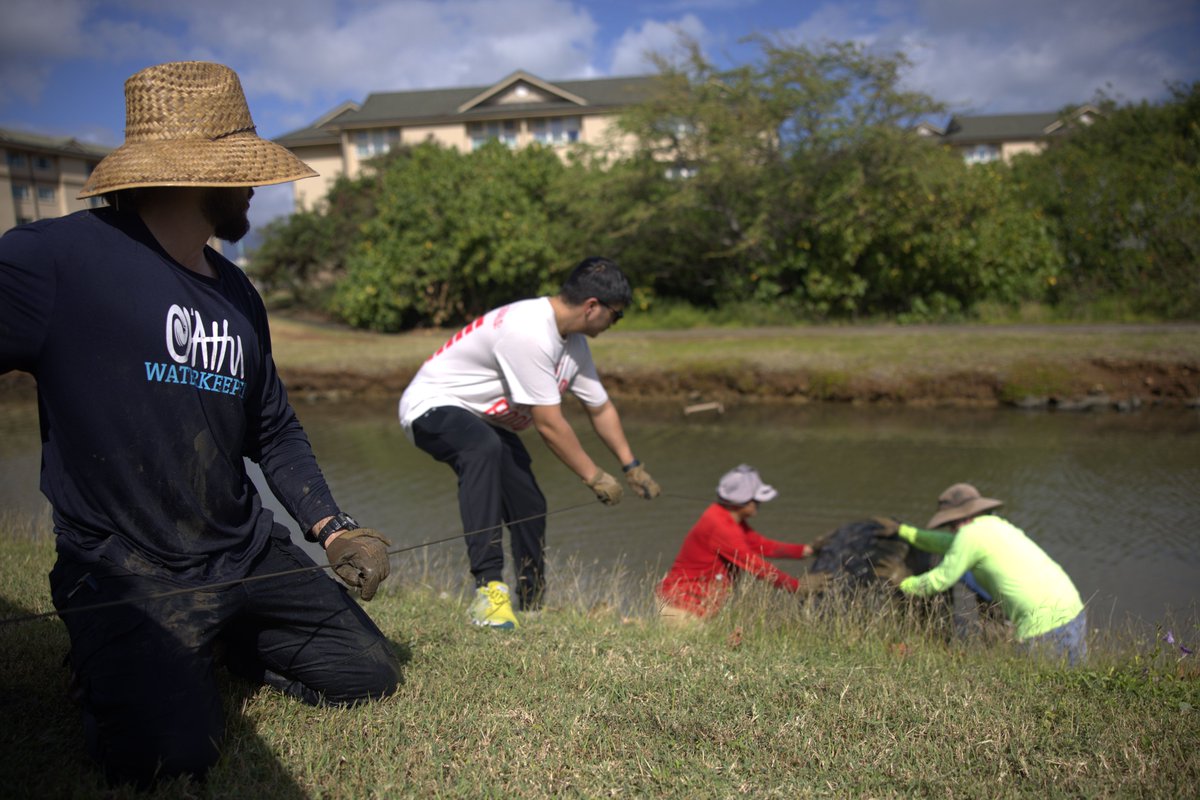 U.S. Marines and dedicated volunteers joined forces to revitalize the Mokapu Central Drainage Channel (MCDC) by clearing out invasive plants and pollutants, making a cleaner environment together! 💪 @marines 📸's by Lance Cpl. Samuel Estridge #EarthMonth #MCBH #USMC #CleanUp