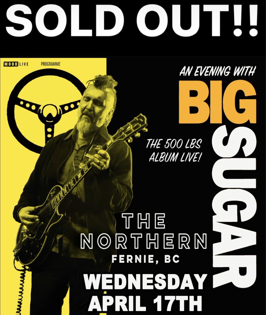 Nice way to start this run! We take the stage at 8pm sharp! #the500lbstour #thenorthernferniebc #bigsugarlive