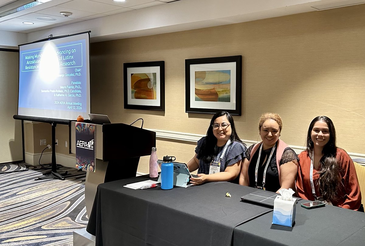 KatherineAGPhD's tweet photo. Presented at #AERA2024 my latest research on Latinx STEM and premedical students with friends and colegas https://t.co/aWA1pGhEU6