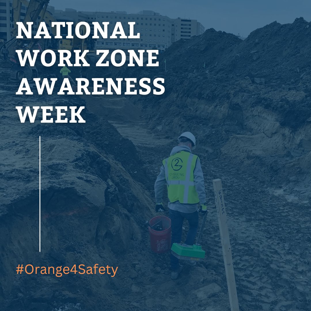 G2_Consulting's tweet photo. It's National Work Zone Awareness Week 🦺  The importance of this week is to remind the community of safe driving practices in work zone areas. Find out more information about #NWZAW and how you can help enforce work zone safety at https://t.co/XZKhJvNJcG
#Orange4Safety https://t.co/AQPbVBM3UD