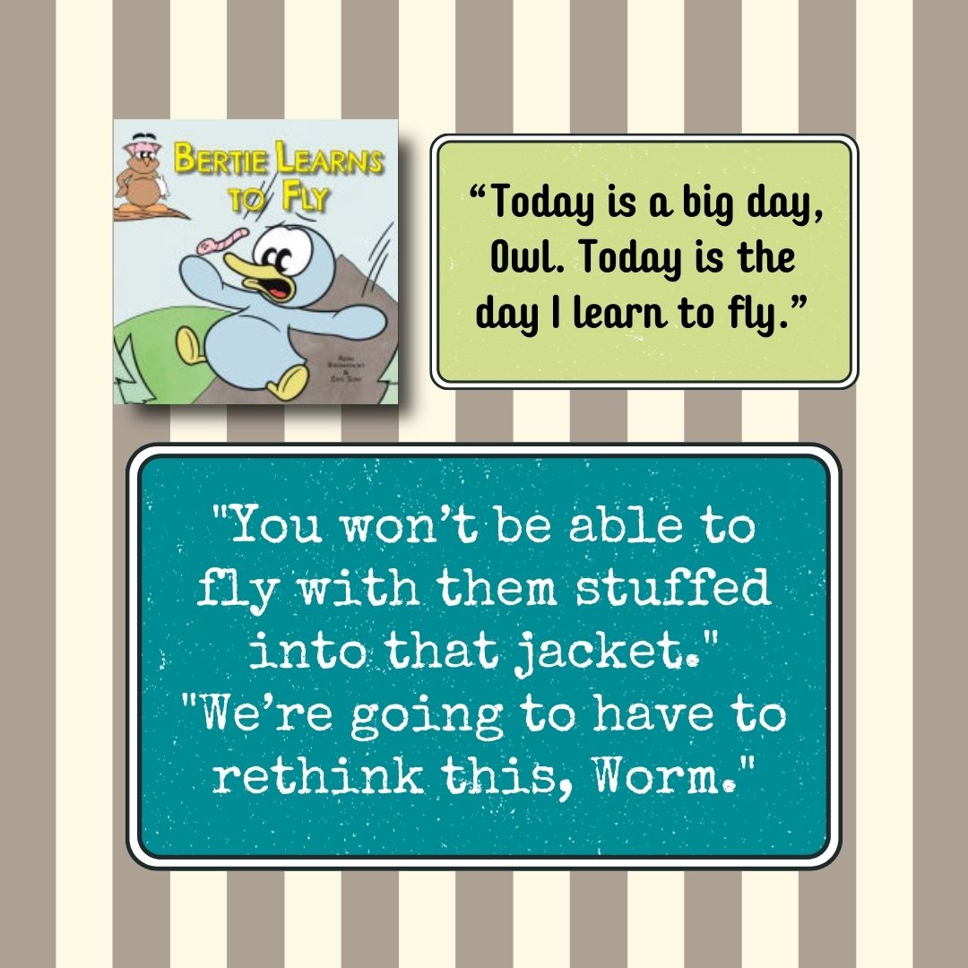 Will Bertie learn to fly, or will Worm find him face down and flightless? Find out ➡️ amzn.to/3TfCe54#welove… @ZekeSons #bookshelfie #bookshelfgoals #bookshelflove #booksmakemehappy #cutebooks #funbooksforkids #funbooks