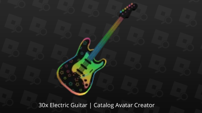 RBXEventHunters's tweet photo. Electric Guitar | Catalog Avatar Creator Giveaway‼️

We will be giving away 30 copies of the Electric Guitar | Catalog Avatar Creator item. To participate you must:

- Retweet this post ♻️
- Follow @RBXEventHunters and @MuneebParwazMP 
- Like this post ♥️

Huge thank you to Muneeb for giving us the codes!