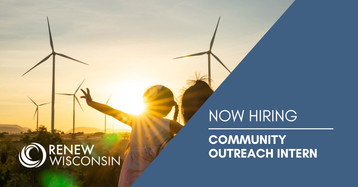 We're Hiring! ✨ RENEW's Community Outreach Intern will play a crucial role by supporting MadiSUN and Solar for Good. This is a great opportunity for those looking to gain experience in clean energy and communications! Apply now or share with your network. loom.ly/C-uEdI4