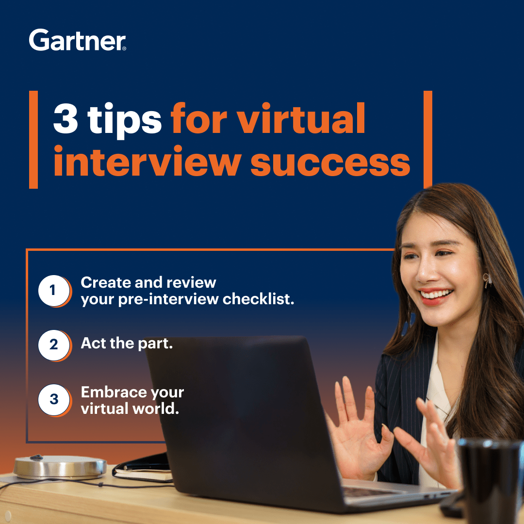 In a world of hybrid organizations, virtual interviews can be nerve-wrecking. Therefore, it is essential to go into the interview well-prepared. Learn from these tips that can help you build confidence for your next big step: gtnr.it/3TYXJGy #LifeAtGartner