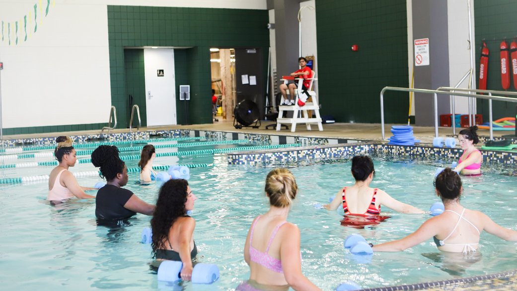 Dive into fitness with Water Aerobics! Join us tomorrow at 5:30 for a refreshing workout. Sign up now through our app and make a splash towards a healthier you!