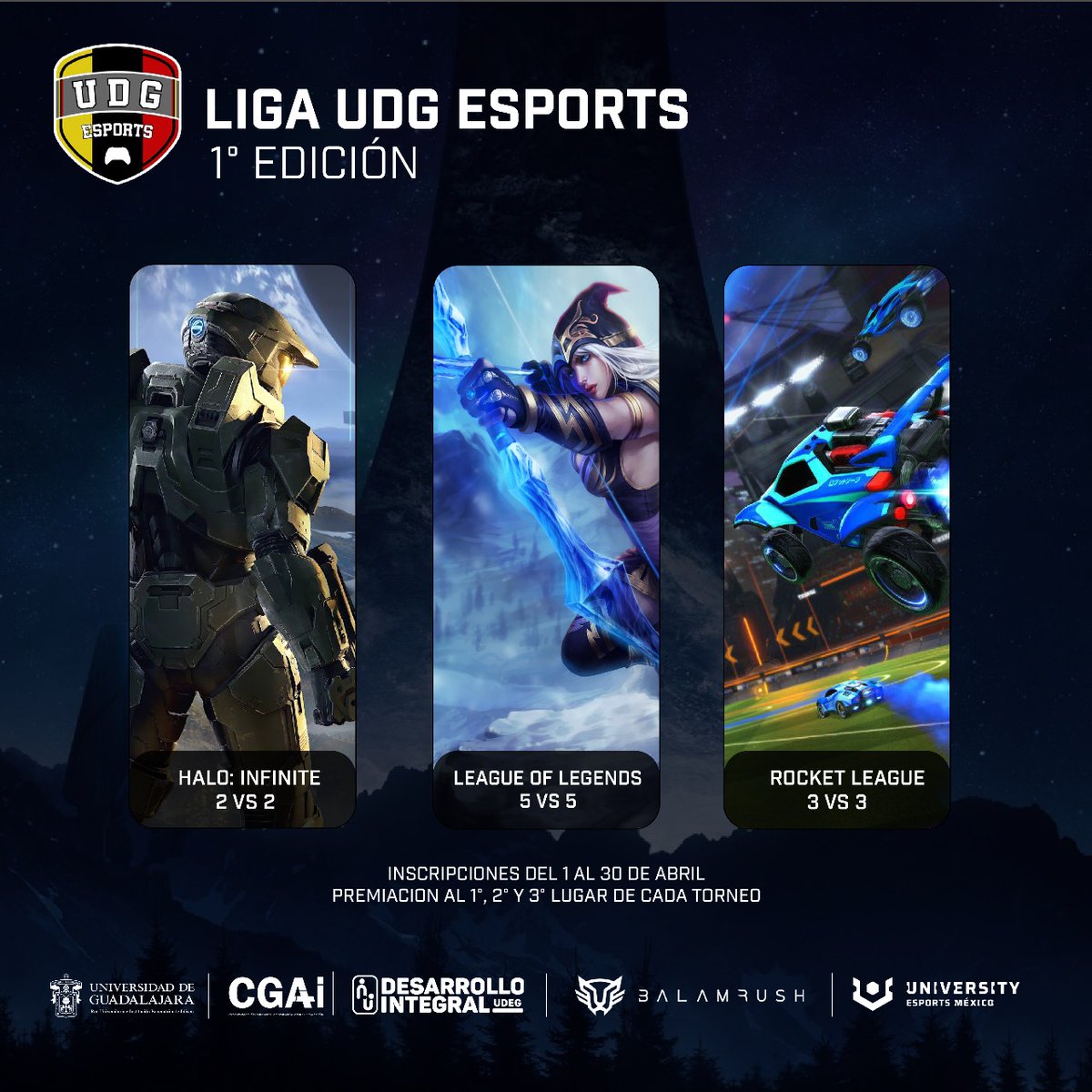 ¡Atención #Gamers de la #RedUdeG! 🎮 

Les invitamos a participar en la liga @EsportsUdeg. Regístrense antes del 30 de abril en: 💻 bit.ly/4cNxsU5  

No olviden unirse al Discord oficial de la liga: discord.gg/jMHU9Vv6Kz