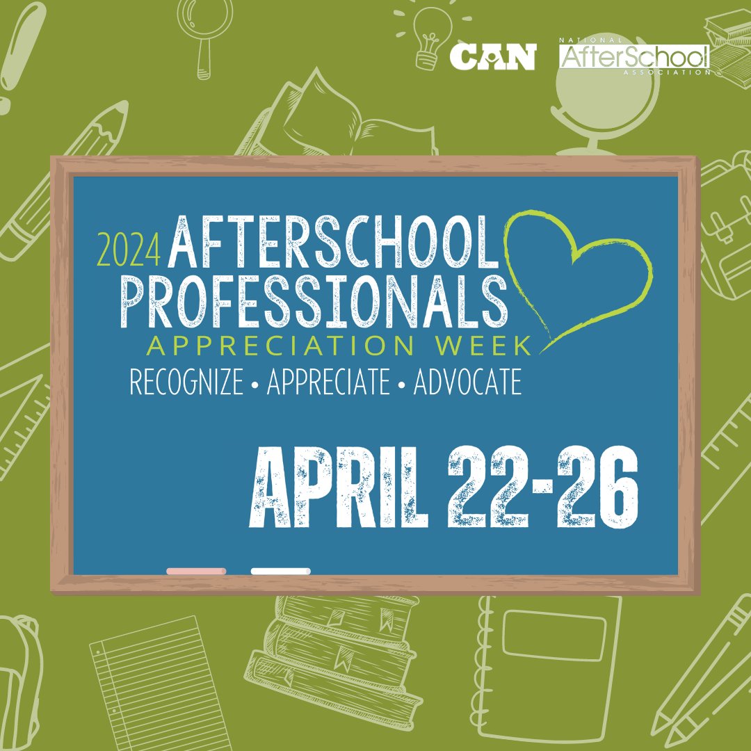 An estimated 850,000 professionals work with children and youth during OST hours providing enriching experiences. We thank all the afterschool professionals at our program during Afterschool Professionals Appreciation Week. #HeartOfAfterschool