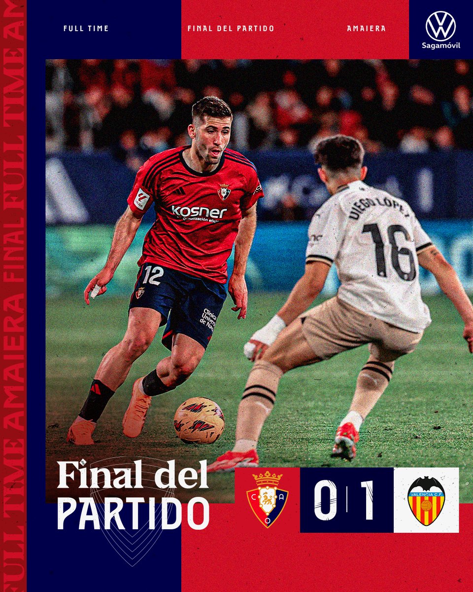 🏁 FINAL

#OsasunaValencia