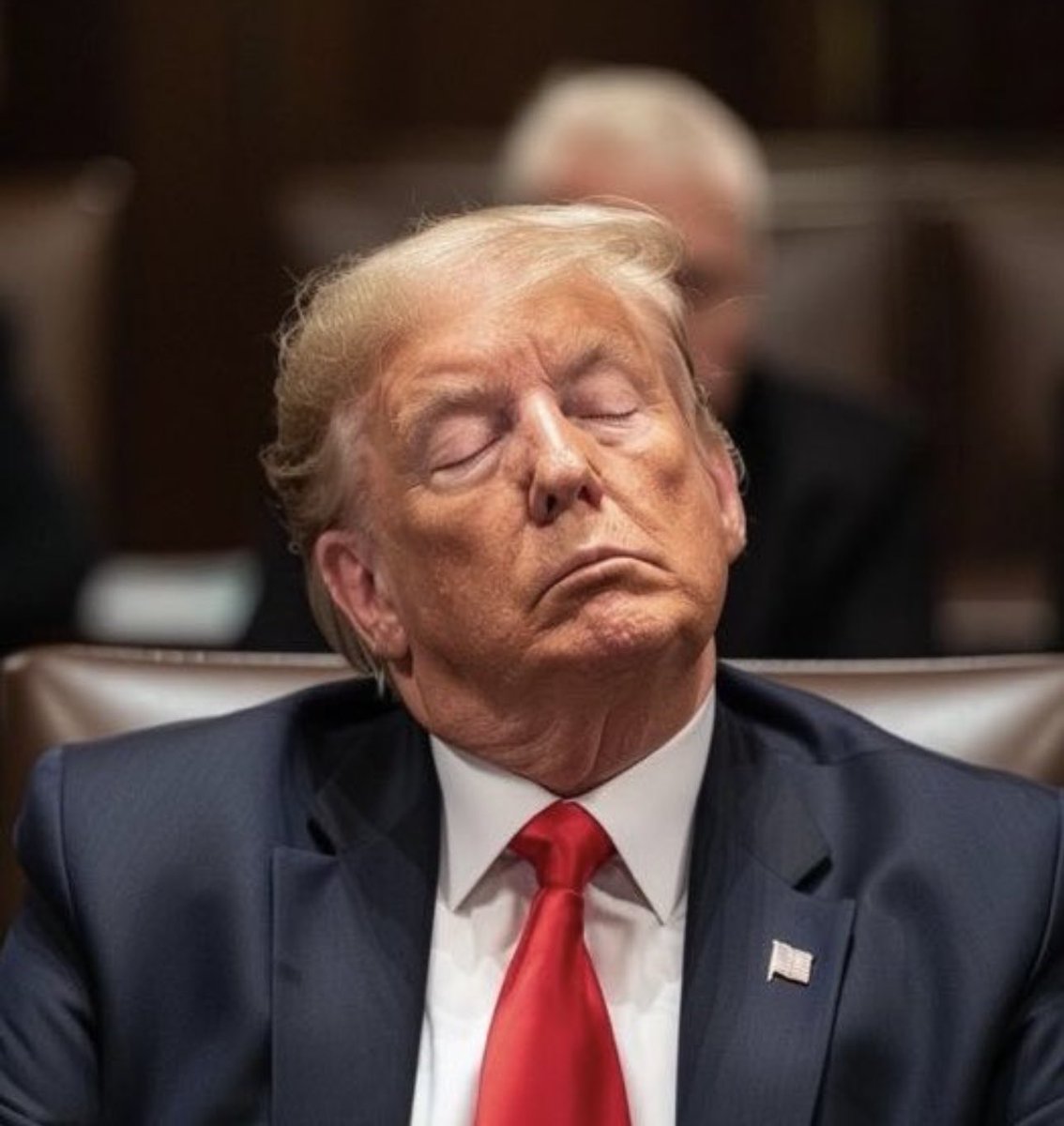 Grandpa needs his nap time. It won’t make a difference in the trial. But is this old shithead someone you want leading anything? He isn’t dead, is he?