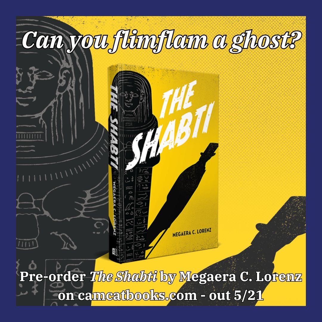 Pre-order #TheShabti by Megaera C. Lorenz, out 5/21: buff.ly/3JjXxwt When confronted with an otherworldly spirit, a fake medium must use the tools of his shady trade to trick the specter and his former partner—all while falling in love with an Egyptologist.