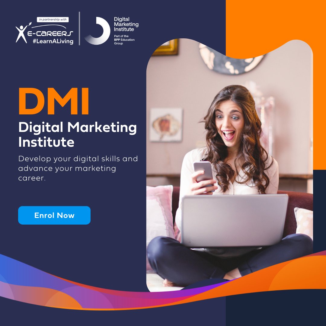 Check out our latest provision with e-careers! ⬇️ 
Take up a digital marketing qualification from the Digital Marketing Institute (DMI). 
Membership & exam included. 

Visit: elearning.sccb.ac.uk/courses/digita… 
Call: 020 3457 3809 

#DigitalMarketing #eLearning #SouthandCityCollege