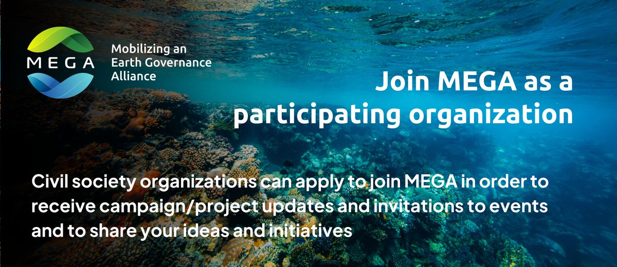🟢 🌍 🔵 GET INVOLVED! #MEGA's mission is to create effective, equitable and accountable global governance of the Earth system, serving the common good of humanity (current and future generations) and all #lifeonEarth. @Good_Policies More information: 👉 earthgovernance.org/join/