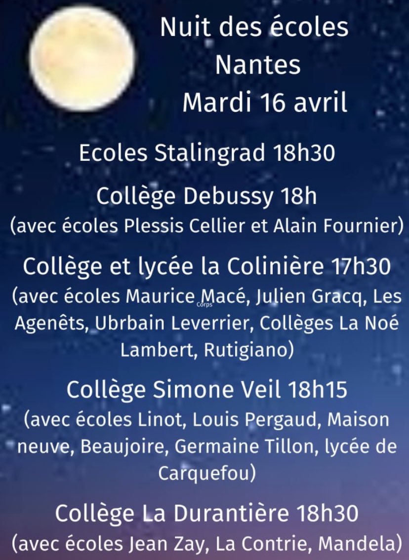 Demain soir partout en Loire-Atlantique rejoignez la #NuitdesEcoles pour dire #NonAuChocDesSavoirs Venez vous informer, échanger, préparer les prochaines actions et grignoter ! Liste des établissements👇