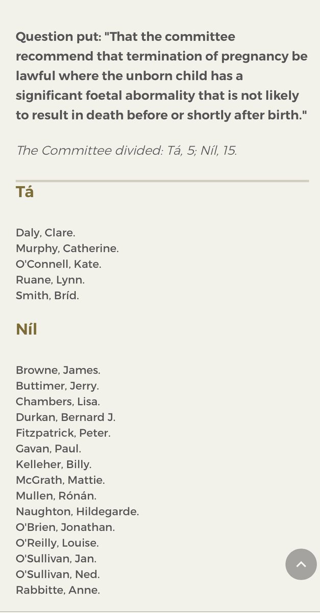 Watching #RTEInvestigates: reminded that if more that just 5 political reps listened to the Citizens Assembly & had guts (and humanity) then there wouldn’t be people still #forcedtotravel with foetuses in the boot of their car. All of FF, Sinn Fein, most of FG voted against👇.